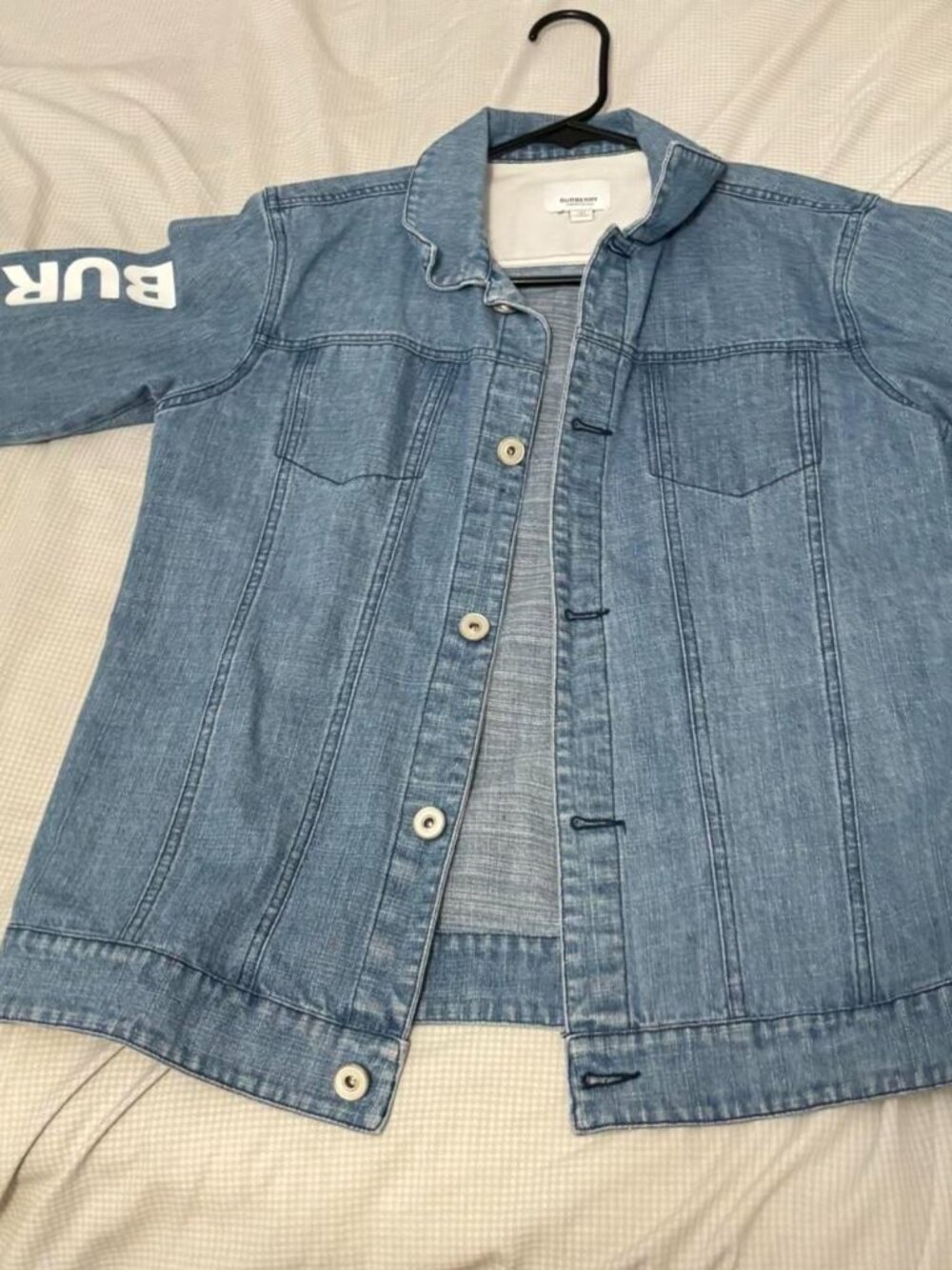 Authentic Burberry Logo Denim Trucker Jacket 16Y - Picture 7 of 13